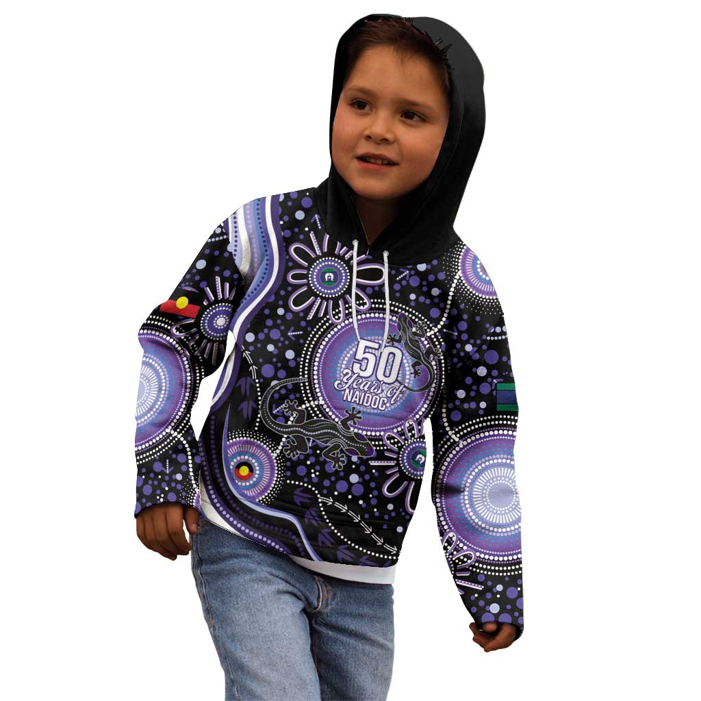 Australia NAIDOC Week Kid Hoodie Happy 50th Anniversary Purple Version