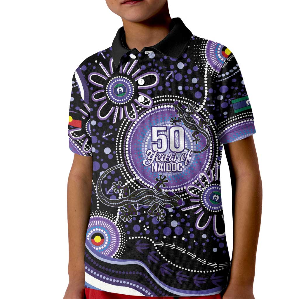 Australia NAIDOC Week Kid Polo Shirt Happy 50th Anniversary Purple Version