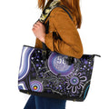 Australia NAIDOC Week Leather Tote Bag Happy 50th Anniversary Purple Version