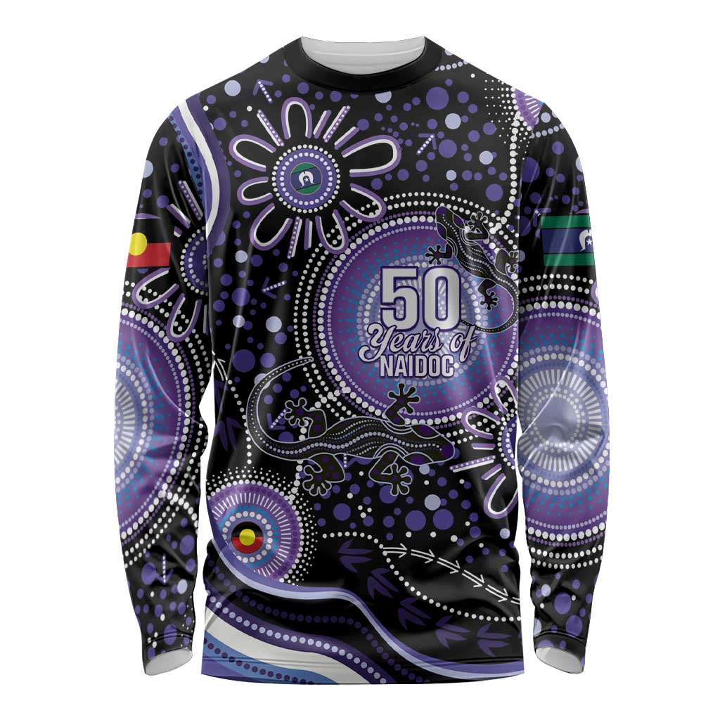 Australia NAIDOC Week Long Sleeve Shirt Happy 50th Anniversary Purple Version