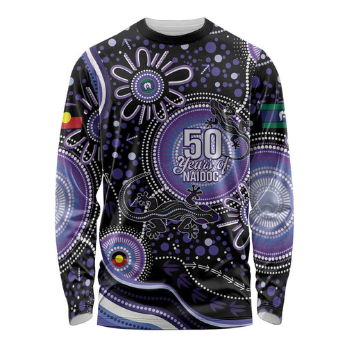 Australia NAIDOC Week Long Sleeve Shirt Happy 50th Anniversary Purple Version
