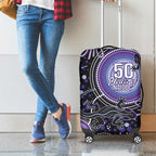Australia NAIDOC Week Luggage Cover Happy 50th Anniversary Purple Version