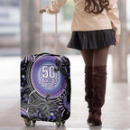 Australia NAIDOC Week Luggage Cover Happy 50th Anniversary Purple Version