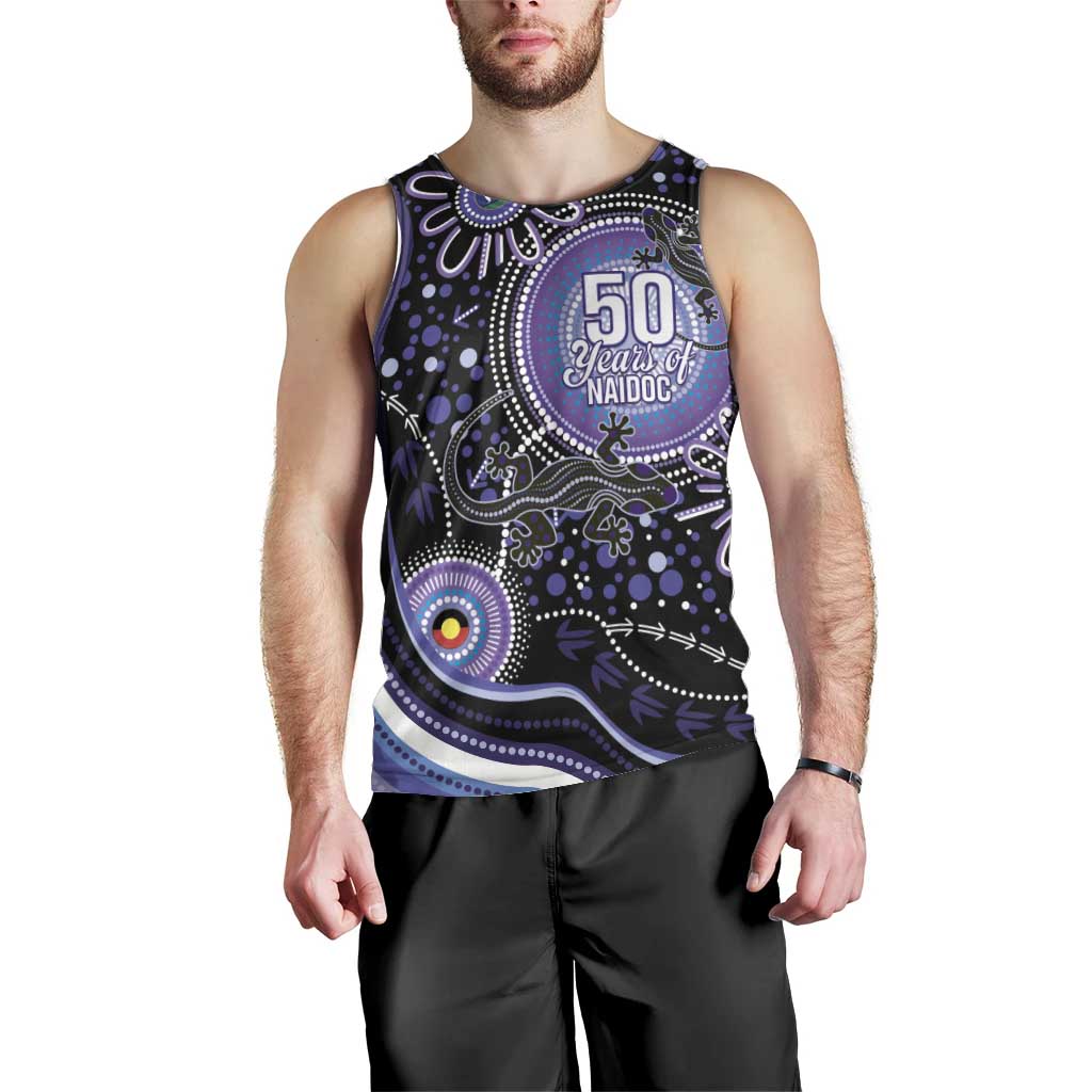 Australia NAIDOC Week Men Tank Top Happy 50th Anniversary Purple Version