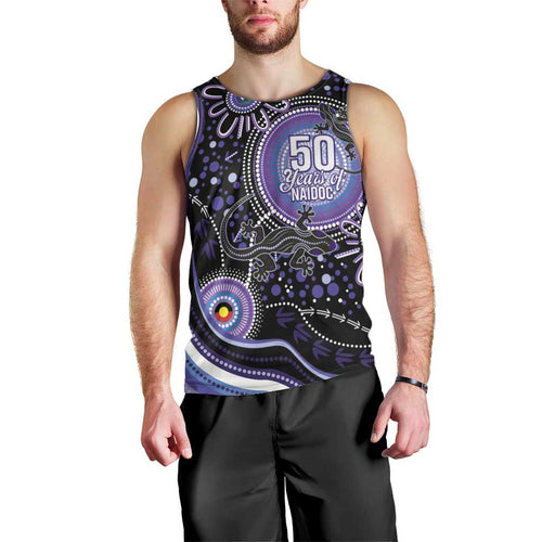 Australia NAIDOC Week Men Tank Top Happy 50th Anniversary Purple Version