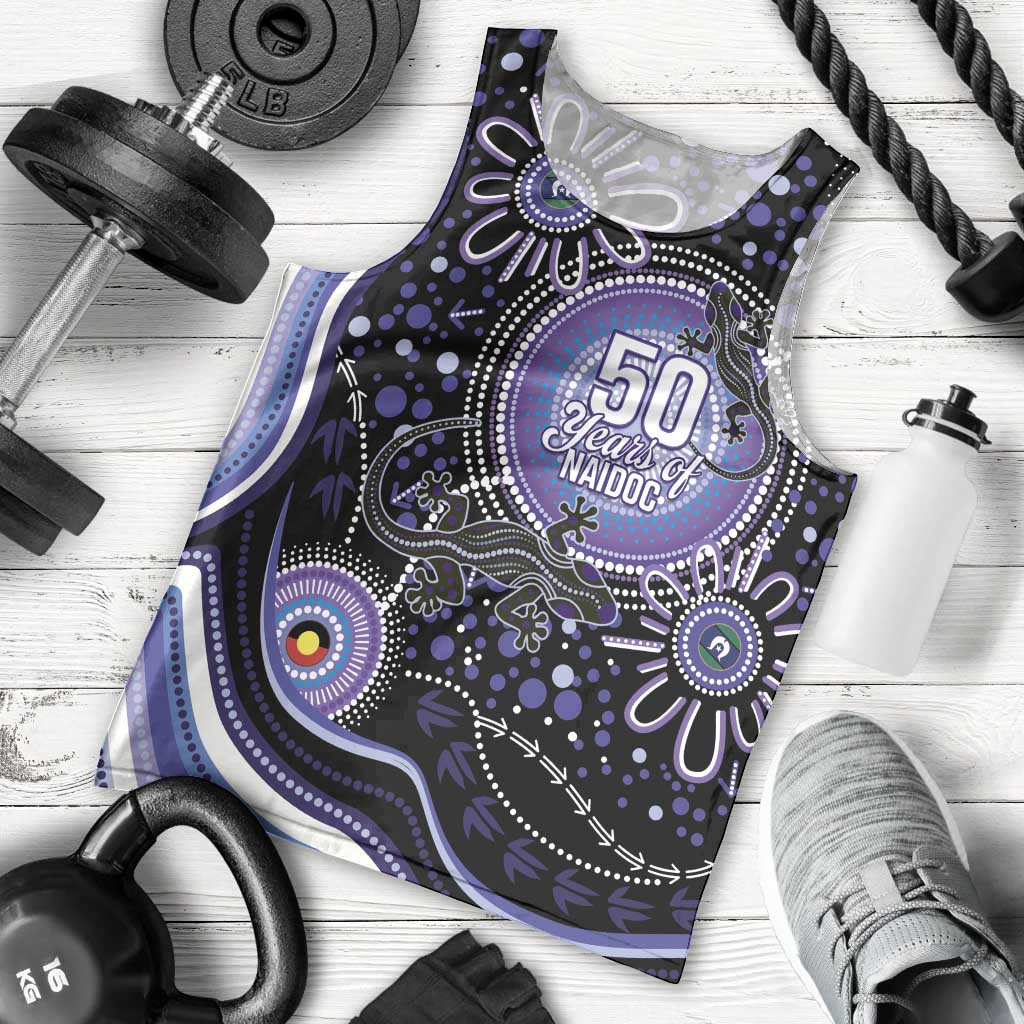Australia NAIDOC Week Men Tank Top Happy 50th Anniversary Purple Version