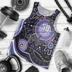 Australia NAIDOC Week Men Tank Top Happy 50th Anniversary Purple Version