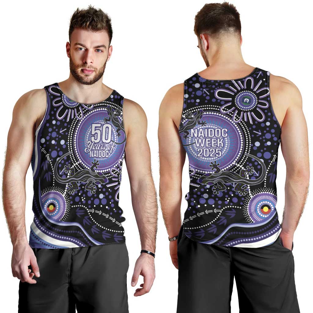 Australia NAIDOC Week Men Tank Top Happy 50th Anniversary Purple Version