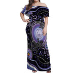 Australia NAIDOC Week Off Shoulder Maxi Dress Happy 50th Anniversary Purple Version