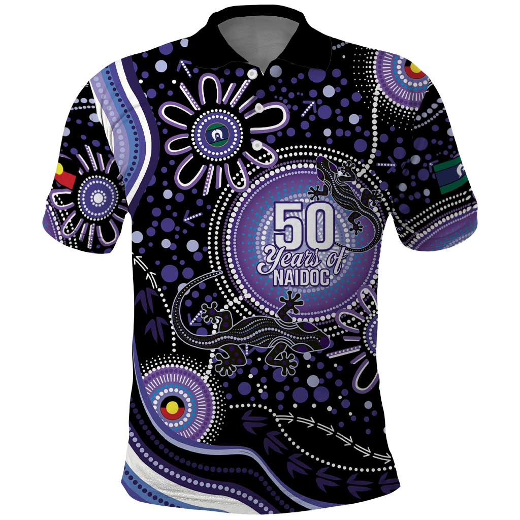 Australia NAIDOC Week Polo Shirt Happy 50th Anniversary Purple Version