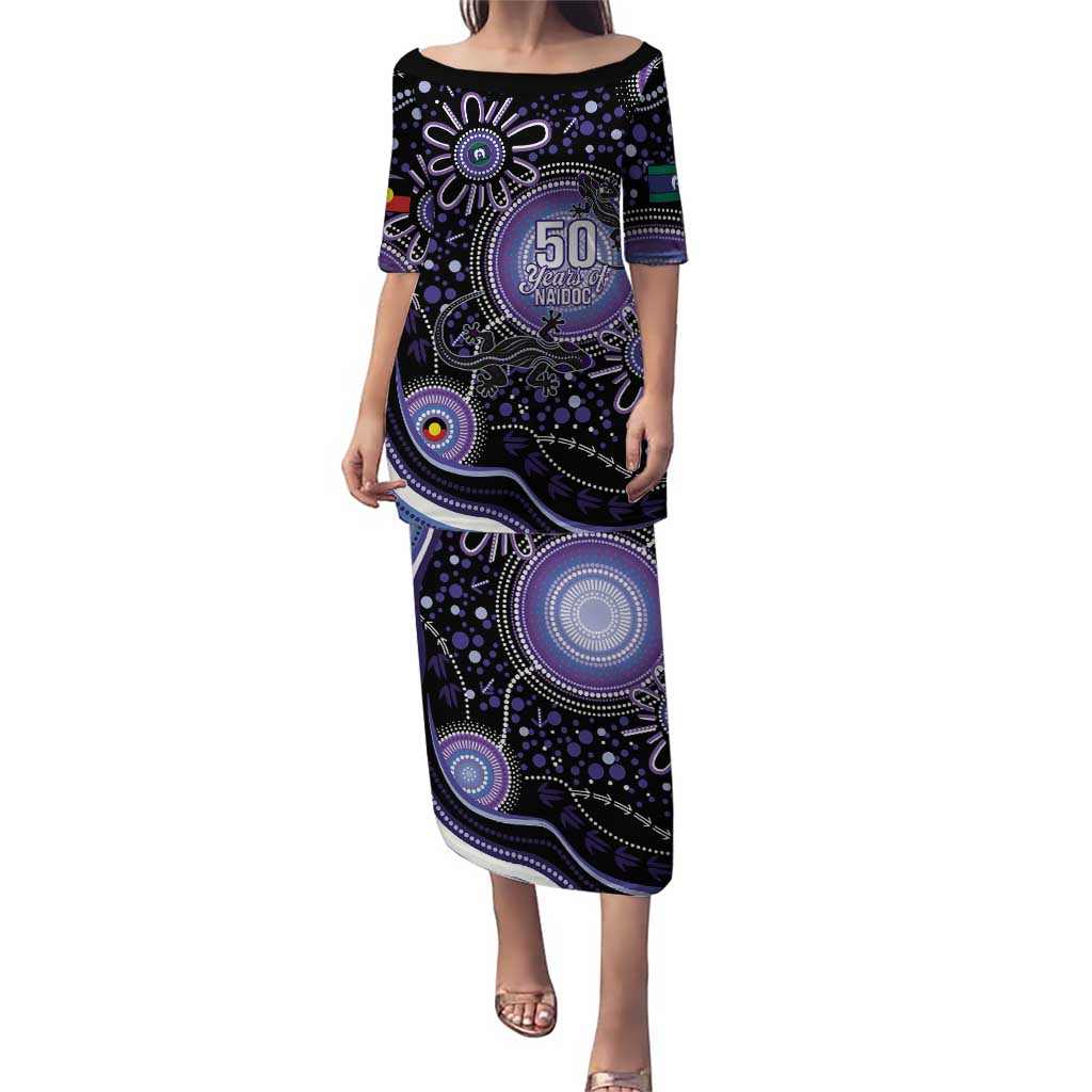 Australia NAIDOC Week Puletasi Happy 50th Anniversary Purple Version