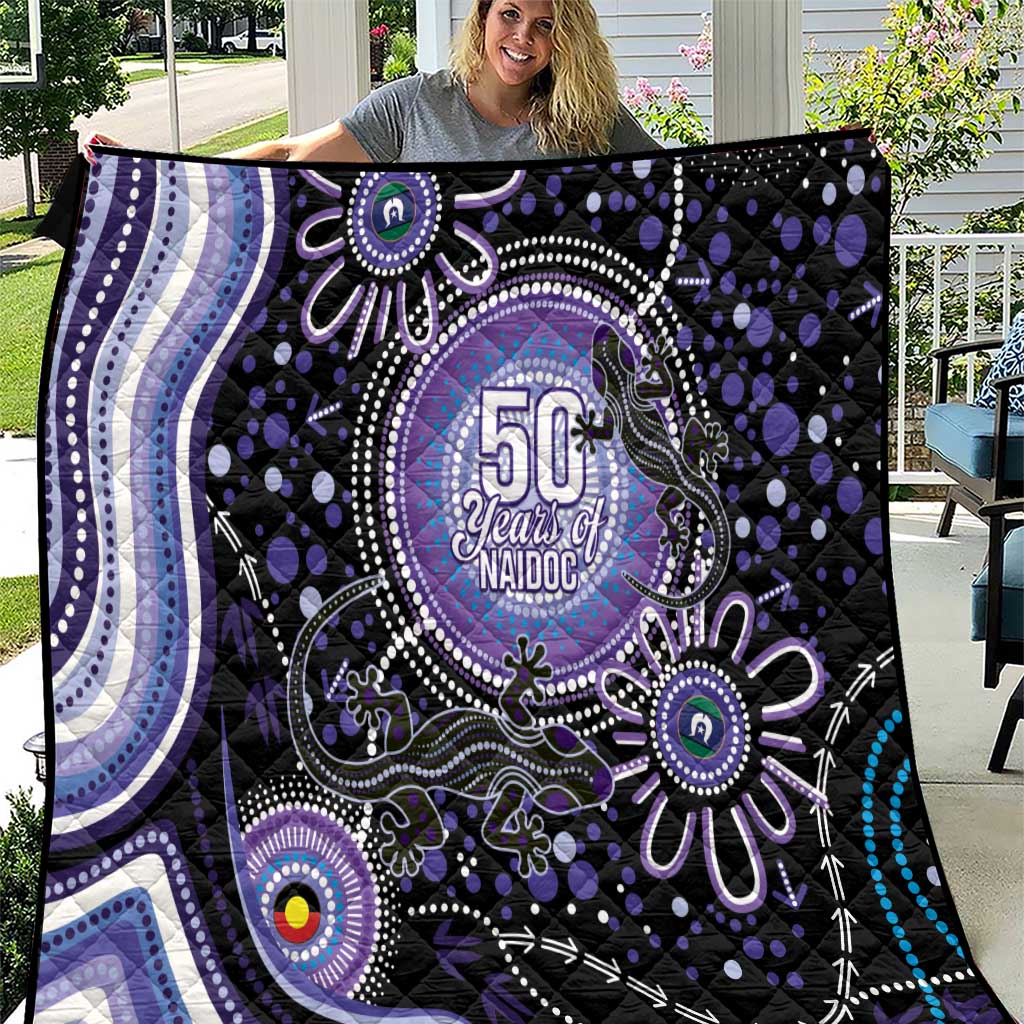 Australia NAIDOC Week Quilt Happy 50th Anniversary Purple Version