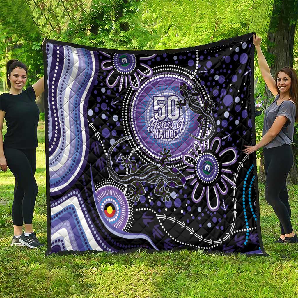 Australia NAIDOC Week Quilt Happy 50th Anniversary Purple Version