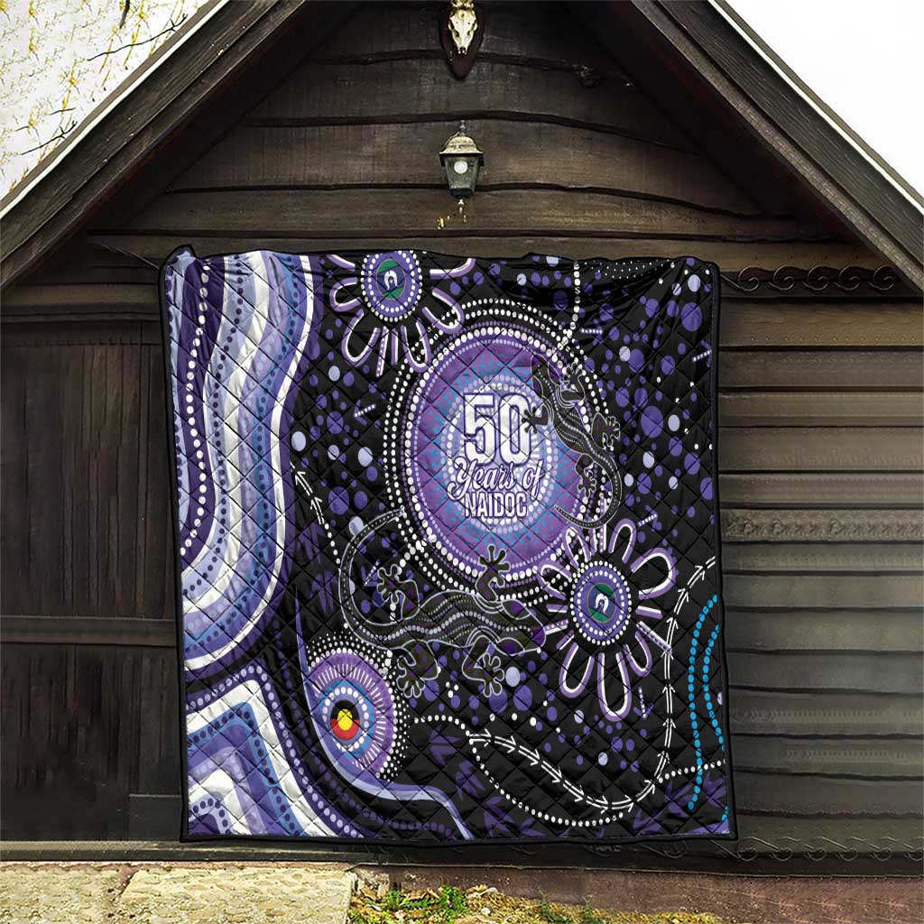 Australia NAIDOC Week Quilt Happy 50th Anniversary Purple Version