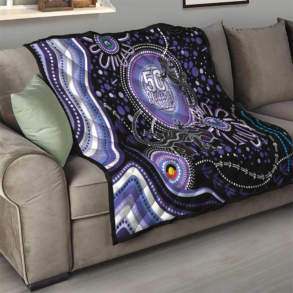 Australia NAIDOC Week Quilt Happy 50th Anniversary Purple Version