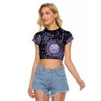 Australia NAIDOC Week Raglan Cropped T Shirt Happy 50th Anniversary Purple Version