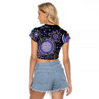 Australia NAIDOC Week Raglan Cropped T Shirt Happy 50th Anniversary Purple Version