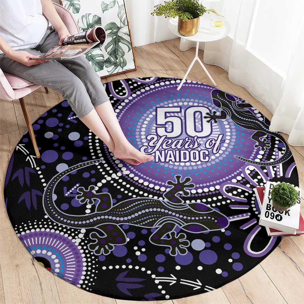 Australia NAIDOC Week Round Carpet Happy 50th Anniversary Purple Version