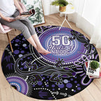 Australia NAIDOC Week Round Carpet Happy 50th Anniversary Purple Version