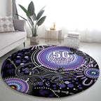 Australia NAIDOC Week Round Carpet Happy 50th Anniversary Purple Version