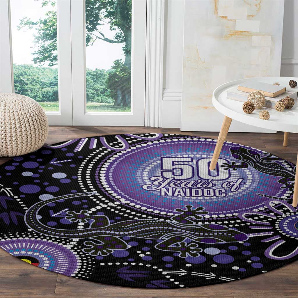 Australia NAIDOC Week Round Carpet Happy 50th Anniversary Purple Version