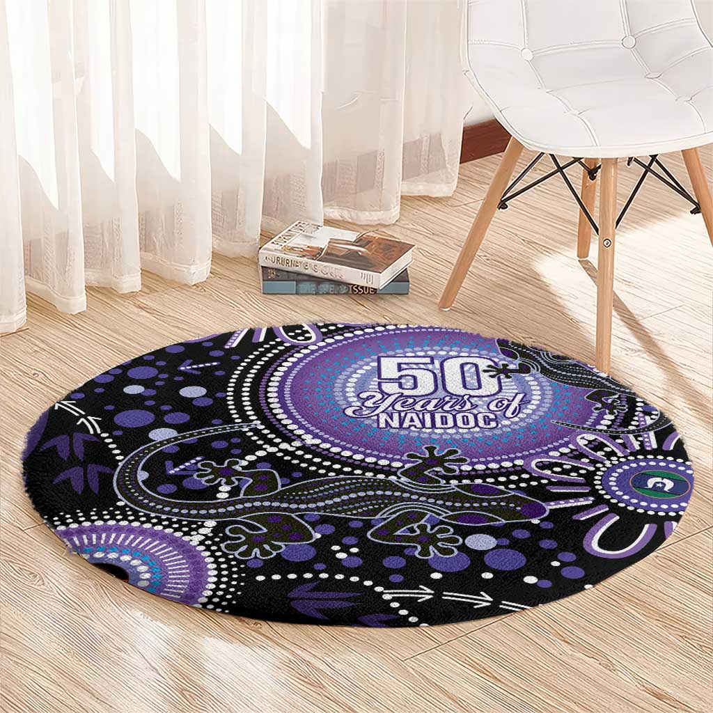 Australia NAIDOC Week Round Carpet Happy 50th Anniversary Purple Version