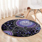Australia NAIDOC Week Round Carpet Happy 50th Anniversary Purple Version