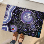 Australia NAIDOC Week Rubber Doormat Happy 50th Anniversary Purple Version