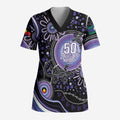 Australia NAIDOC Week Scrub Top Happy 50th Anniversary Purple Version - Aussie Hoodie