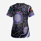 Australia NAIDOC Week Scrub Top Happy 50th Anniversary Purple Version - Aussie Hoodie