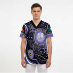 Australia NAIDOC Week Scrub Top Happy 50th Anniversary Purple Version - Aussie Hoodie