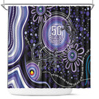 Australia NAIDOC Week Shower Curtain Happy 50th Anniversary Purple Version