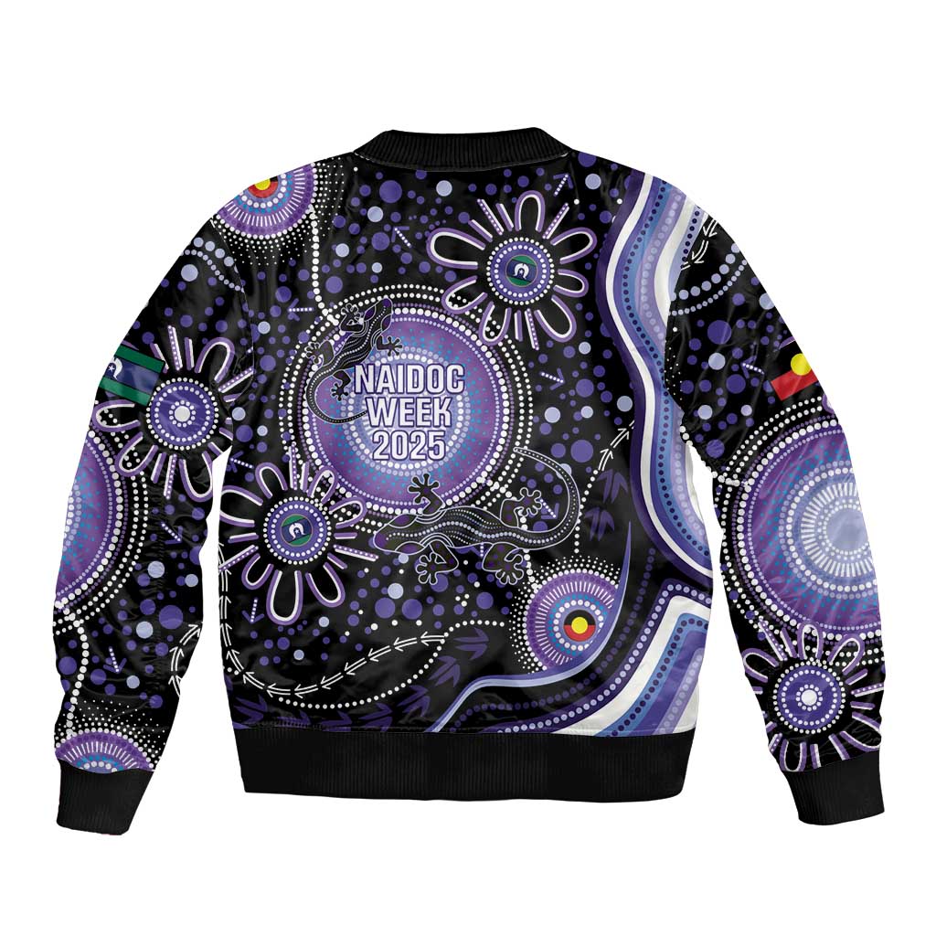 Australia NAIDOC Week Sleeve Zip Bomber Jacket Happy 50th Anniversary Purple Version