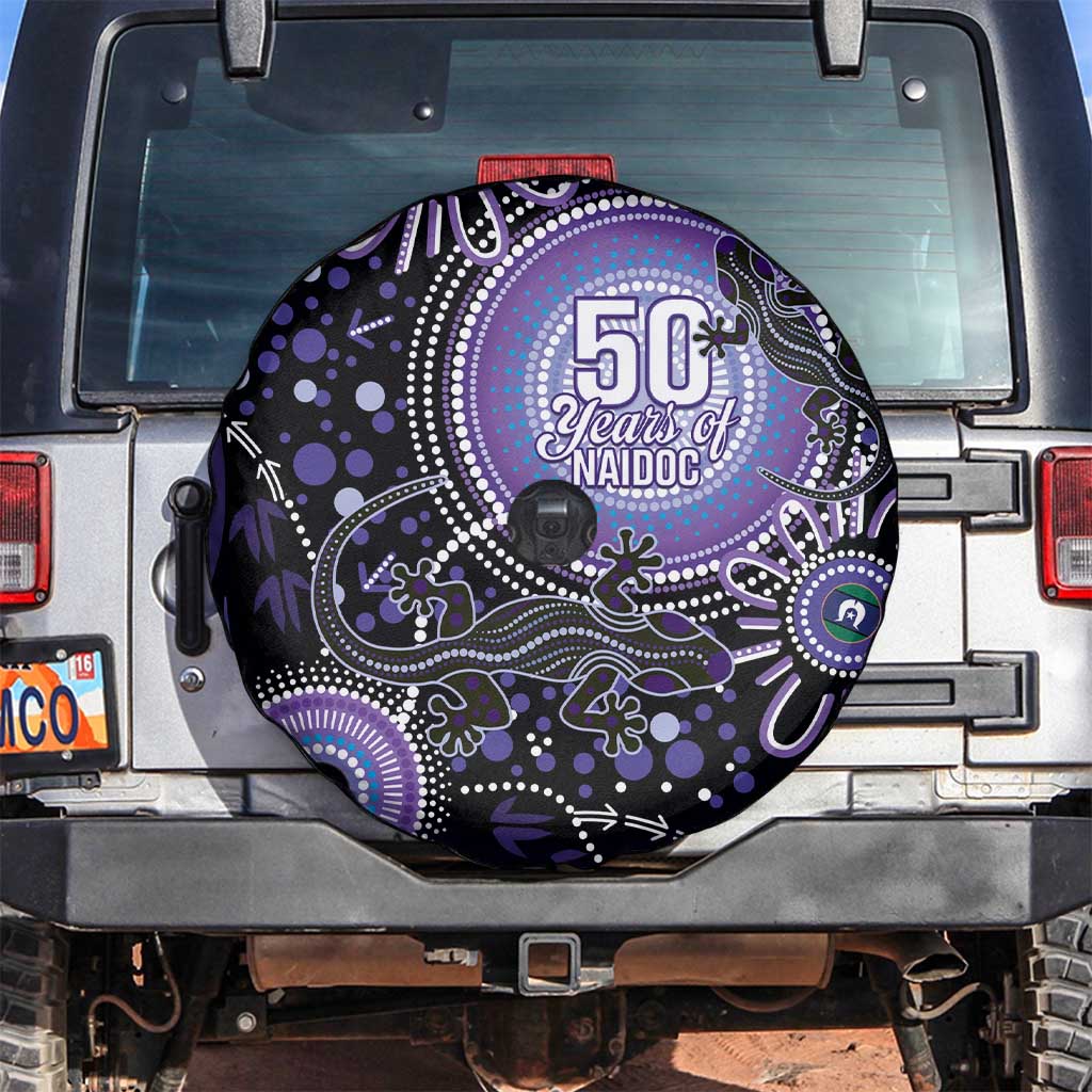 Australia NAIDOC Week Spare Tire Cover Happy 50th Anniversary Purple Version
