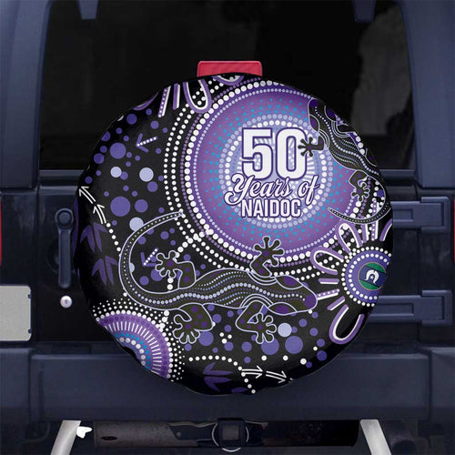 Australia NAIDOC Week Spare Tire Cover Happy 50th Anniversary Purple Version