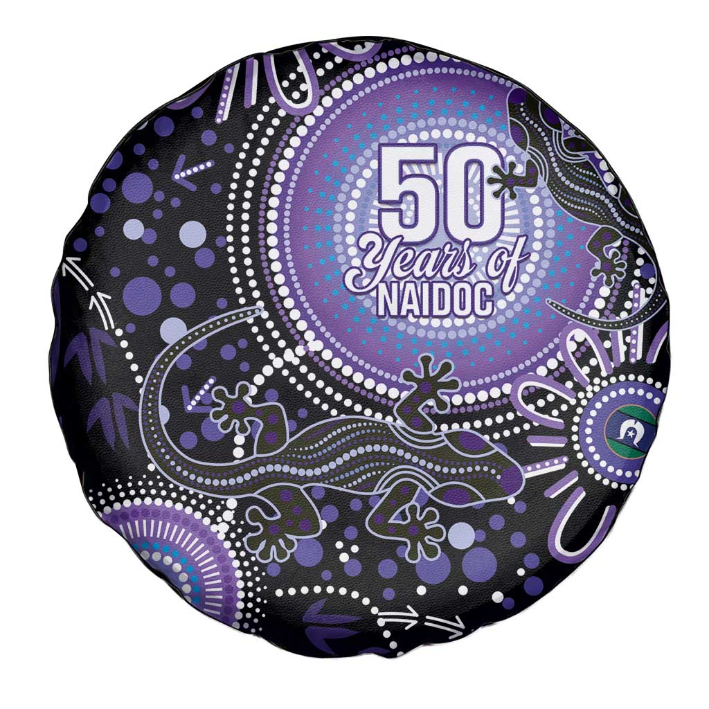 Australia NAIDOC Week Spare Tire Cover Happy 50th Anniversary Purple Version