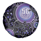 Australia NAIDOC Week Spare Tire Cover Happy 50th Anniversary Purple Version