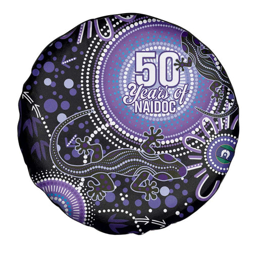 Australia NAIDOC Week Spare Tire Cover Happy 50th Anniversary Purple Version