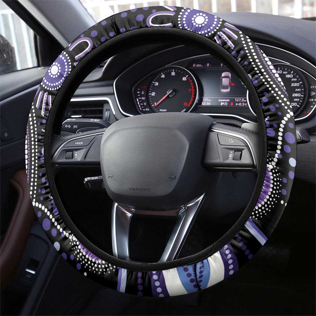 Australia NAIDOC Week Steering Wheel Cover Happy 50th Anniversary Purple Version