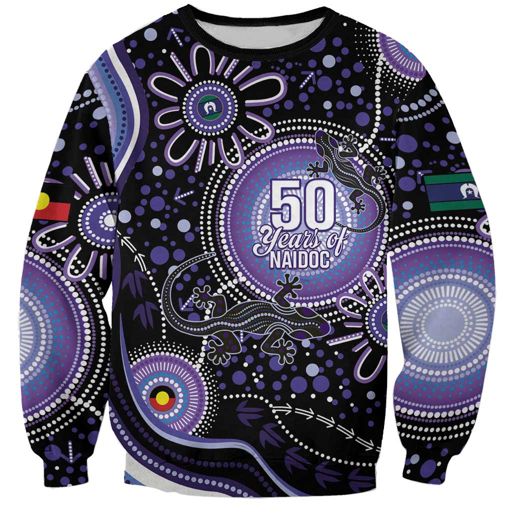 Australia NAIDOC Week Sweatshirt Happy 50th Anniversary Purple Version