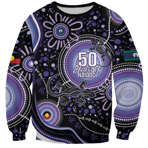 Australia NAIDOC Week Sweatshirt Happy 50th Anniversary Purple Version