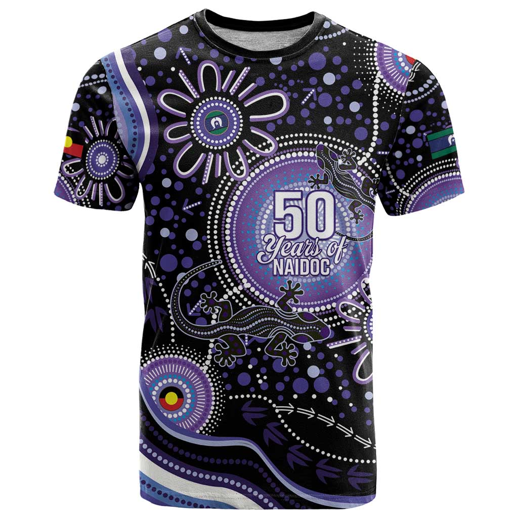 Australia NAIDOC Week T Shirt Happy 50th Anniversary Purple Version