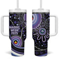 Australia NAIDOC Week Tumbler With Handle Happy 50th Anniversary Purple Version