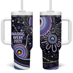 Australia NAIDOC Week Tumbler With Handle Happy 50th Anniversary Purple Version