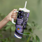 Australia NAIDOC Week Tumbler With Handle Happy 50th Anniversary Purple Version
