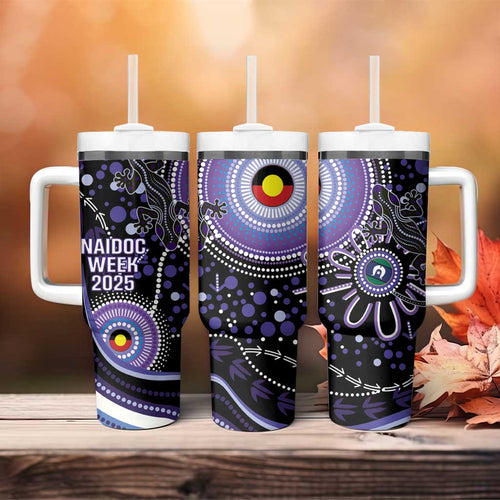 Australia NAIDOC Week Tumbler With Handle Happy 50th Anniversary Purple Version