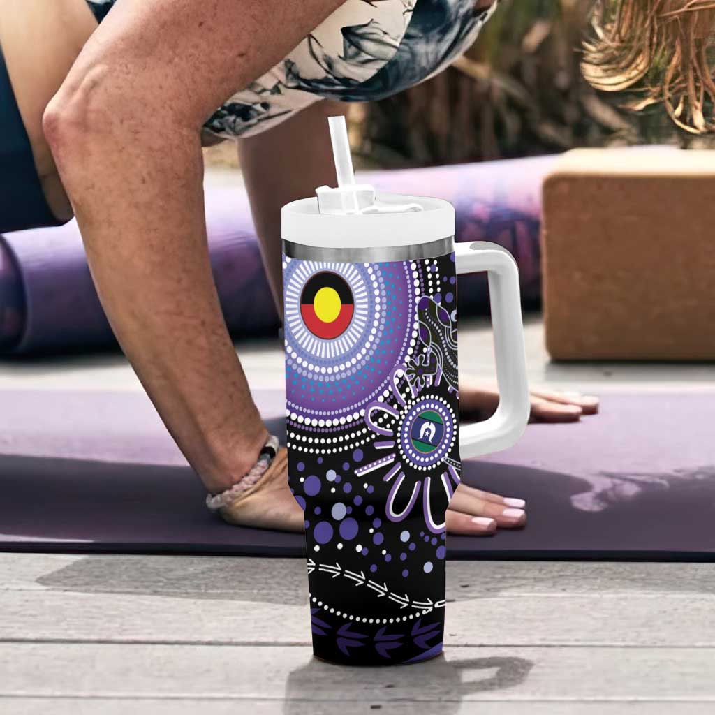 Australia NAIDOC Week Tumbler With Handle Happy 50th Anniversary Purple Version