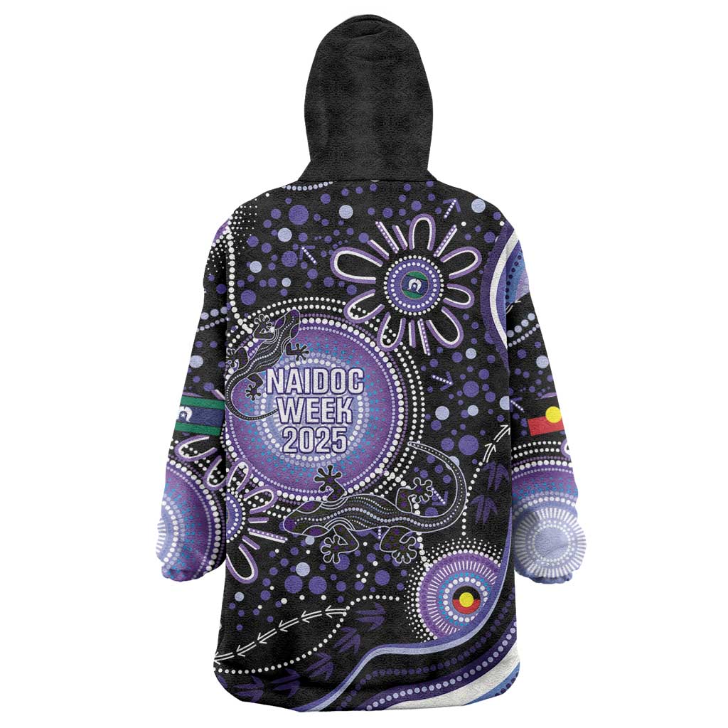 Australia NAIDOC Week Wearable Blanket Hoodie Happy 50th Anniversary Purple Version