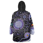Australia NAIDOC Week Wearable Blanket Hoodie Happy 50th Anniversary Purple Version