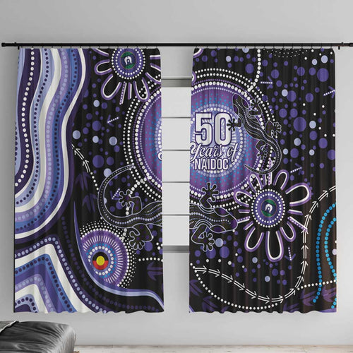 Australia NAIDOC Week Window Curtain Happy 50th Anniversary Purple Version